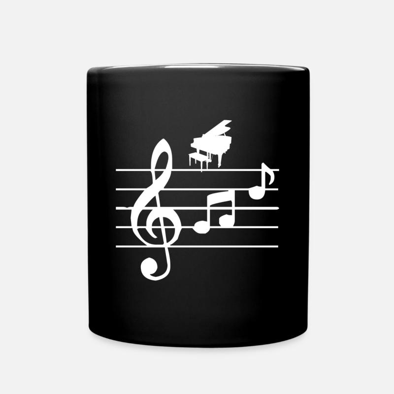 Piano - Mug uni - noir