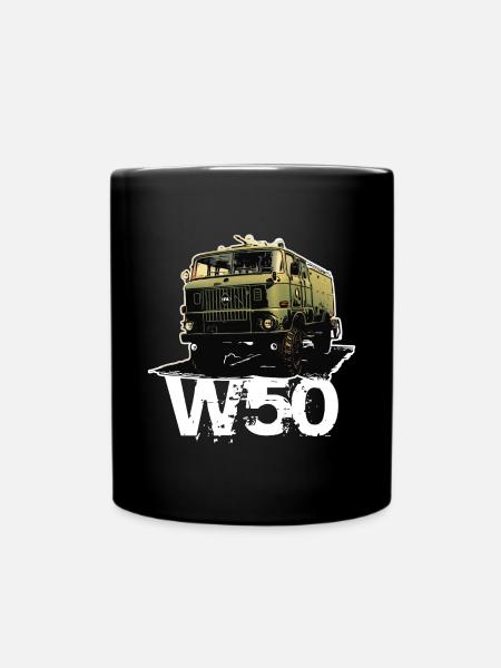 W50 LKW NVA Truck - Full Colour Mug - black