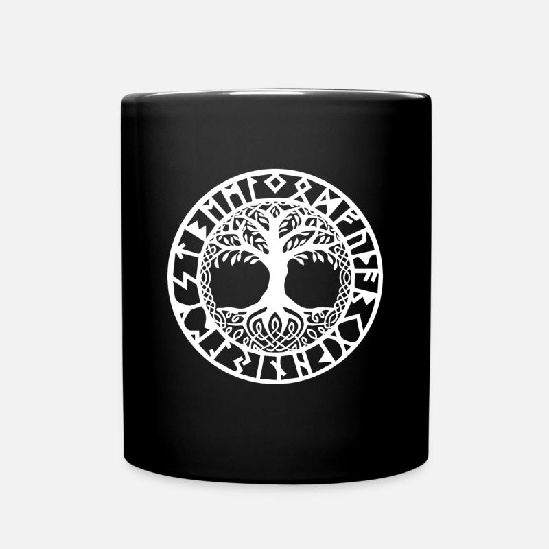 Baum des Lebens - Symbol Der Wikinger - Tasse einfarbig - Schwarz