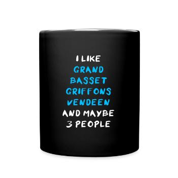 Grand Basset Griffon Vendéeen - Mug uni - noir - Devant