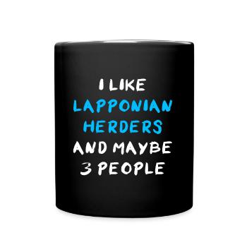 Lapponian Herder - Tasse einfarbig - Schwarz - Vorne