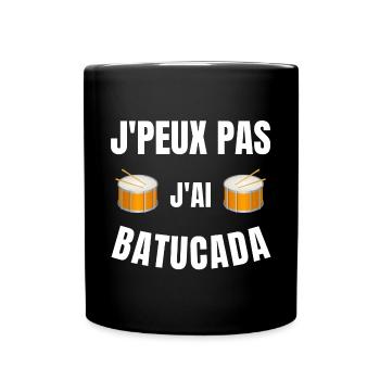 batucada, Brésil, tambour, percussion - Mug uni - noir - Devant