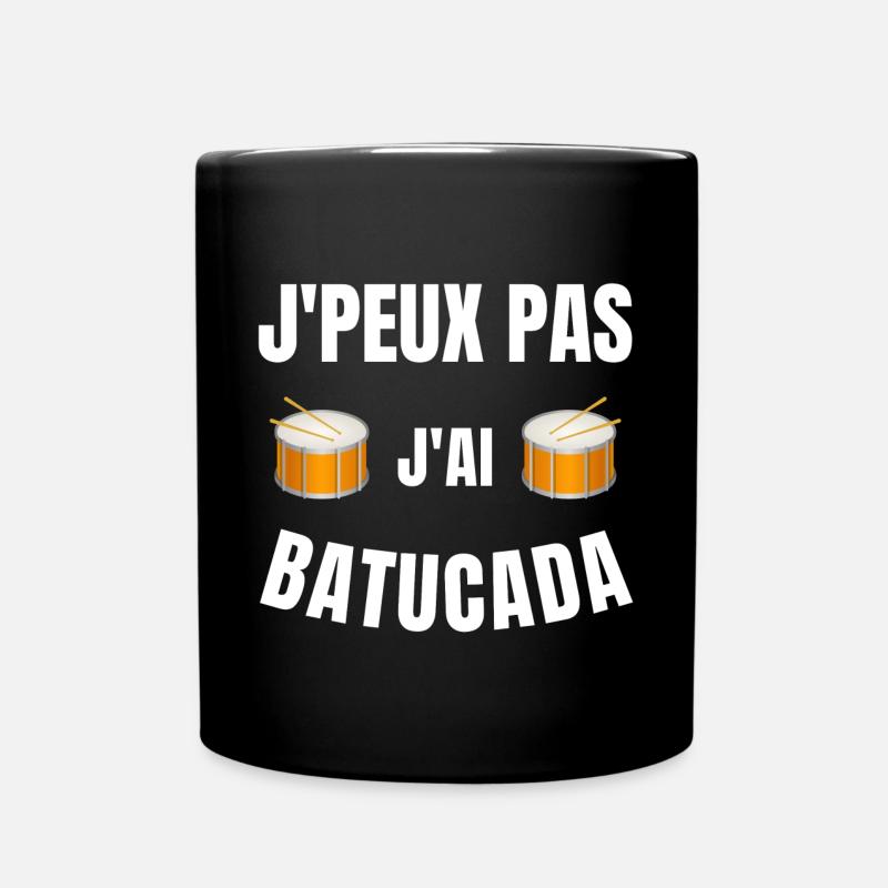 batucada, Brésil, tambour, percussion - Mug uni - noir