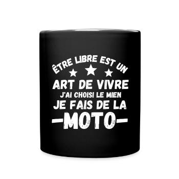moto, moto sport, moto humour - Mug uni - noir - Devant