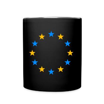 Europe EU Stars Ukraine Symbole Drapeau Drapeau Logo - Mug uni - noir - Devant