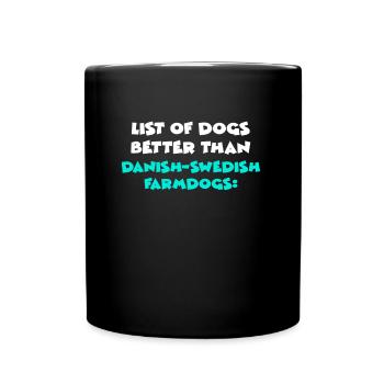 Chiens de ferme dano-suédois - Mug uni - noir - Devant