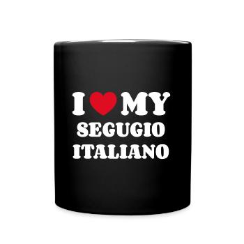 J’aime mon Segugio Italiano - Mug uni - noir - Devant