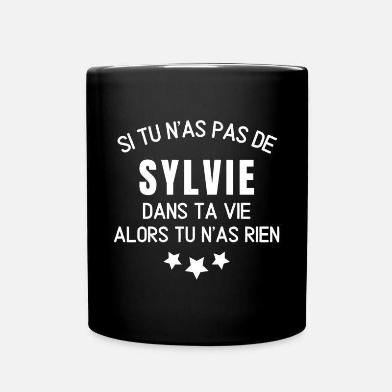 Sylvie, je suis Sylvie, prénom Sylvie - Mug uni - noir