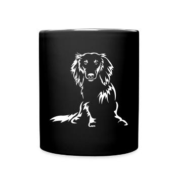 Dackel "Black Edition" - Tasse einfarbig - Schwarz - Vorne