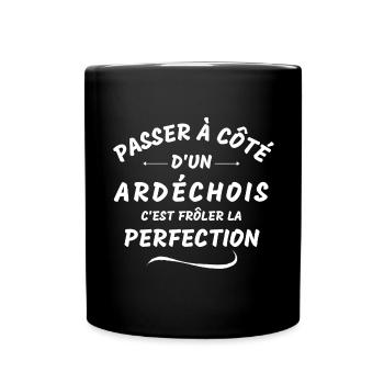Ardèche, Ardèche humour, je suis Ardéchois - Mug uni - noir - Devant