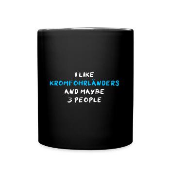 Kromfohrländer - Tasse einfarbig - Schwarz - Vorne