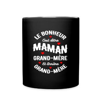 MAMAN GRAND-MÈRE ET ARRIÈRE GRAND-MÈRE - Mug uni - noir - Devant