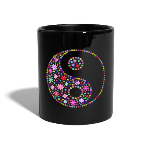 Yin und Yang transparent mit Blumen - Tasse einfarbig