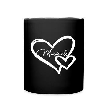 Votre cœur bat pour les comédies musicales? - Mug uni - noir - Devant