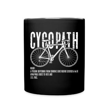 Silhouette de vélo cyclopathe - Mug uni - noir - Devant