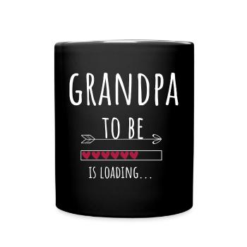 Grand-père sera grand-père Annonce Cadeau enceinte - Mug uni - noir - Devant
