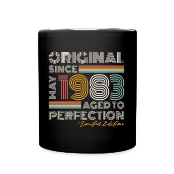 May 1983 Vintage Birthday Retro - Full Colour Mug - black - Front