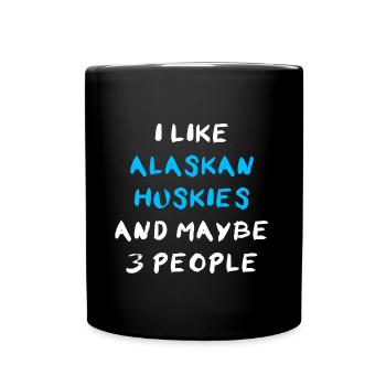 Alaskan Husky - Full Colour Mug - black - Front