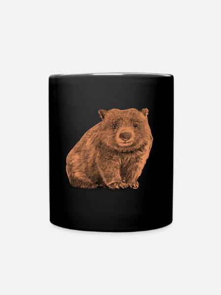 Wombat - Tasse einfarbig - Schwarz