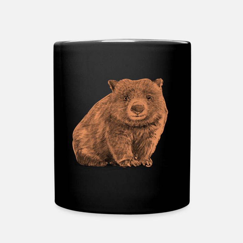 Wombat - Tasse einfarbig - Schwarz