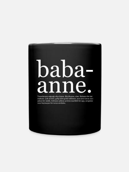 Babaanne Bedeutung Oma lügat alttürkische Wörter - Tasse einfarbig - Schwarz