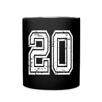 20 Denizli used look - Tasse einfarbig - Schwarz - Vorne