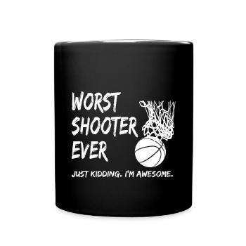 Basketball - worst shooter ever - Full Colour Mug - black - Front