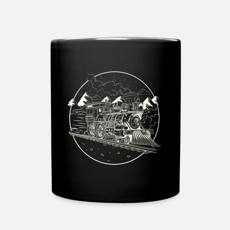 Ancienne locomotive à vapeur - Mug uni - noir