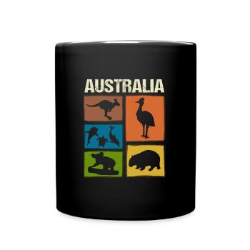 Australian Animals - Full Colour Mug - black - Front
