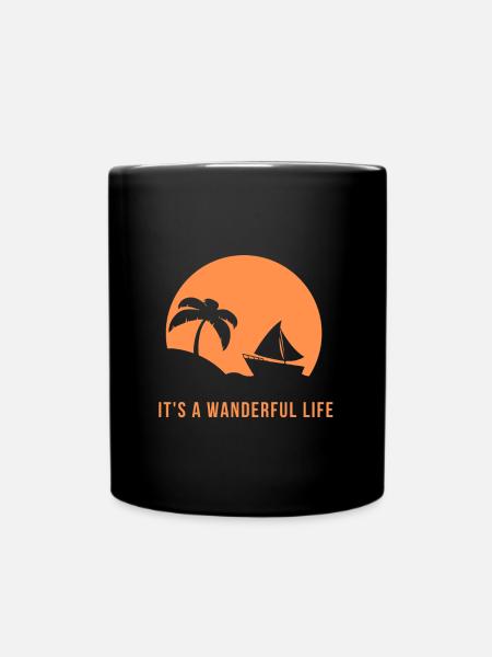 It's a wanderful life - Tasse einfarbig - Schwarz