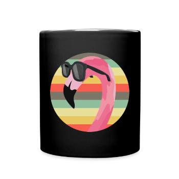 Flamant - Mug uni - noir - Devant
