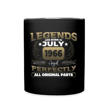 Legend Born 1966 July 56th Birthday Gift - Full Colour Mug - black - Front