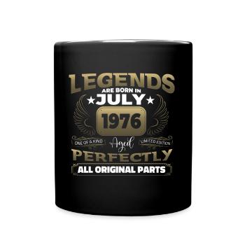 Legend Born 1976 July 46th Birthday Gift - Full Colour Mug - black - Front