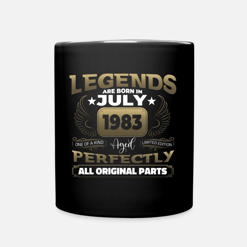 Legende Jahrgang 1983 Juli 39. Geburtstag Geschenk - Tasse einfarbig - Schwarz