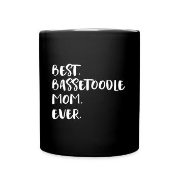 Bassetoodle Mom - Full Colour Mug - black - Front