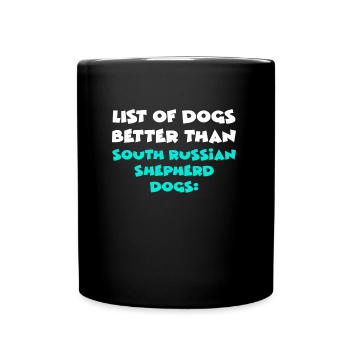 South Russian Shepherd Dogs - Full Colour Mug - black - Front