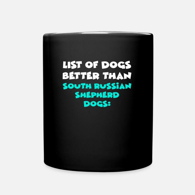 Chiens de berger de Russie du Sud - Mug uni - noir