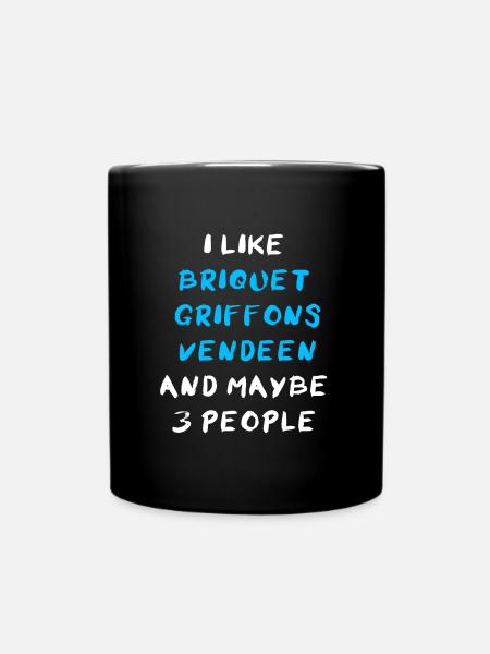 Briquet Griffon Vendeen - Tasse einfarbig - Schwarz