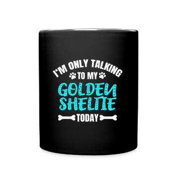 Golden Sheltie - Full Colour Mug - black - Front