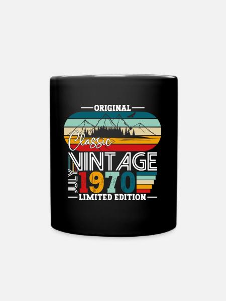 Original Juillet Millésime 1970 52ème Anniversaire Hommes - Mug uni - noir