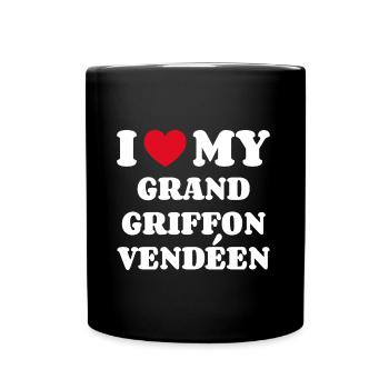 J’aime mon Grand Griffon Vendéen - Mug uni - noir - Devant