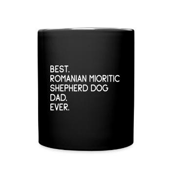 Chien de berger mioritique roumain Papa - Mug uni - noir - Devant