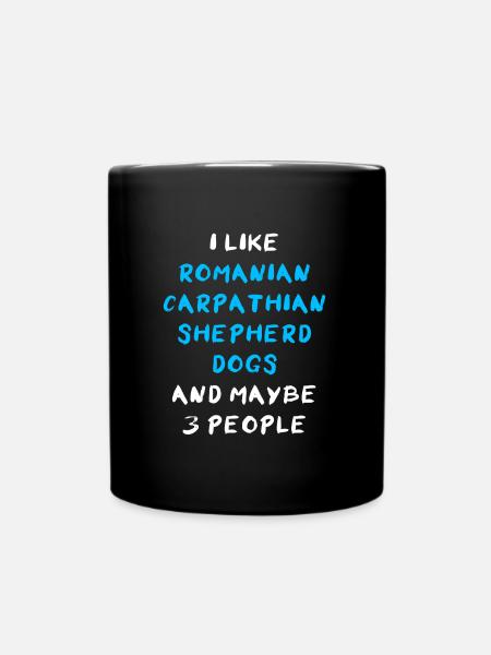 Romanian Carpathian Shepherd Dog - Full Colour Mug - black