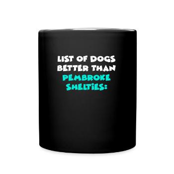 Pembroke Shelties - Tasse einfarbig - Schwarz - Vorne