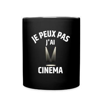 JE PEUX PAS J'AI CINEMA - Mug uni - noir - Devant