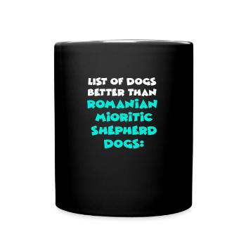 Chiens de berger mioritiques roumains - Mug uni - noir - Devant