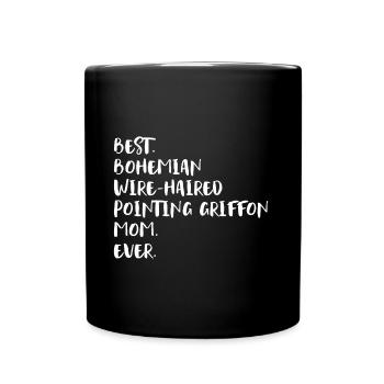 Bohème Fils Pointant Griffon Maman - Mug uni - noir - Devant