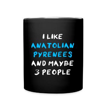 Anatolian Pyrenees - Tasse einfarbig - Schwarz - Vorne
