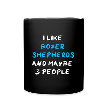 Boxer Shepherd - Full Colour Mug - black - Front