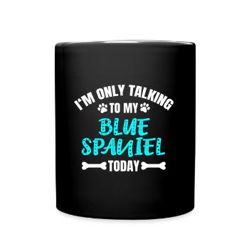 Blue Spaniel - Tasse einfarbig - Schwarz - Vorne